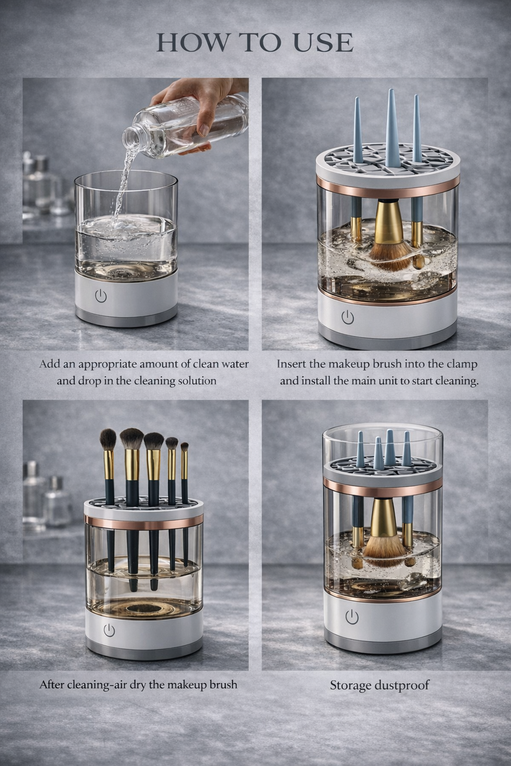 LuxeBrush Pro™ – Automatic Makeup Brush Cleaner & Dryer